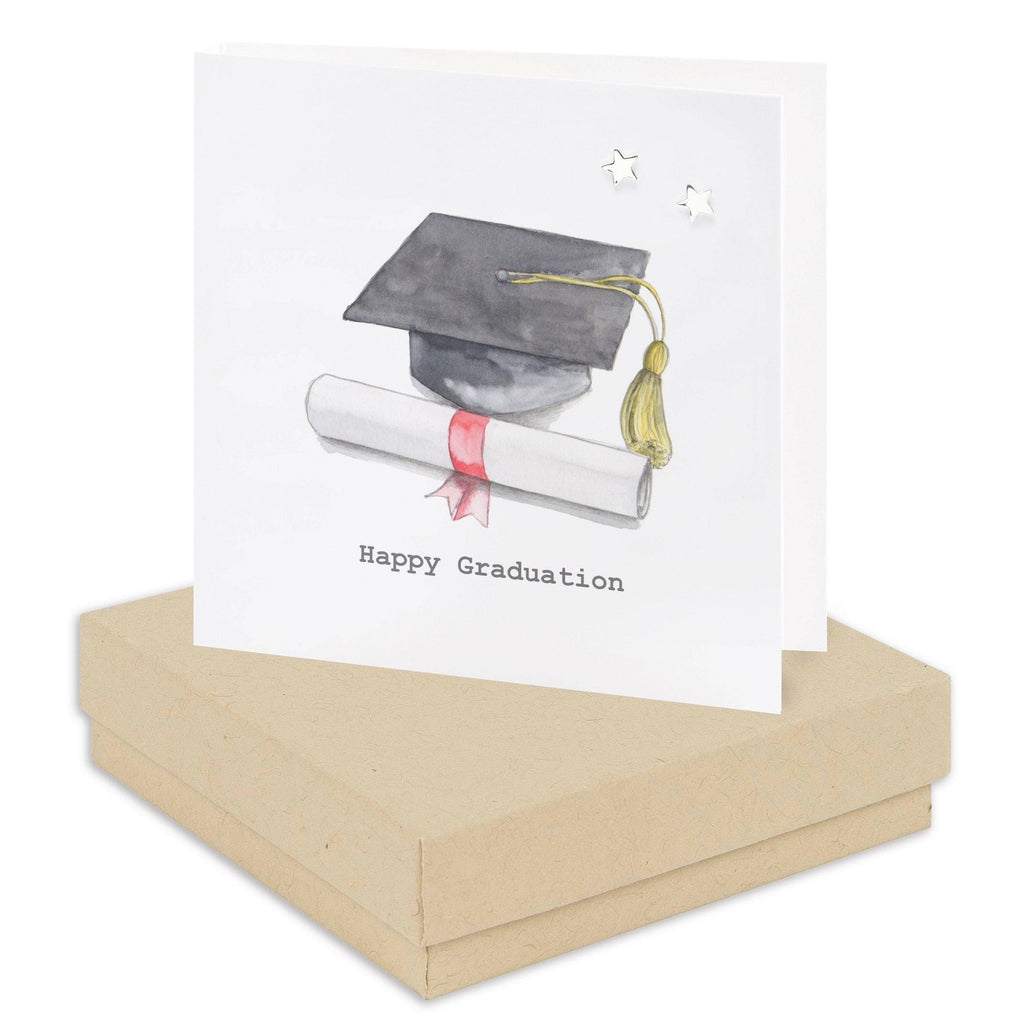 Silver Star Stud Earrings – Hand Finished Sterling Silver Studs | Graduation Gift Box Set