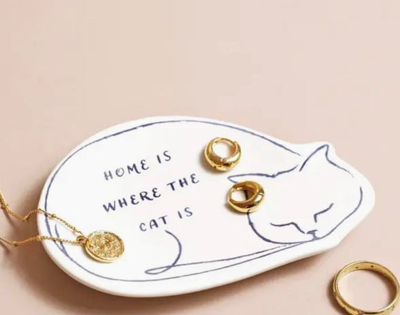 Home Is Where The Cat Is Trinket Dish