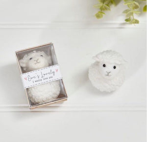 Gorgeous Tiny World woolly 'Ewe' boxed Keepsake.

Sentiment: 'Ewe's Lovely....I woolly love you'

A perfect 'just because' gift!