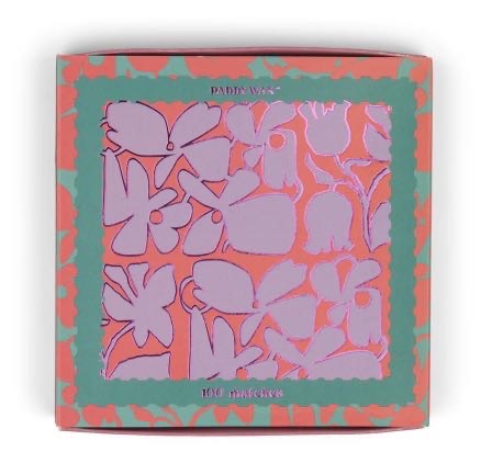 JUMBO BOXED MATCHES - ABSTRACT FLORAL