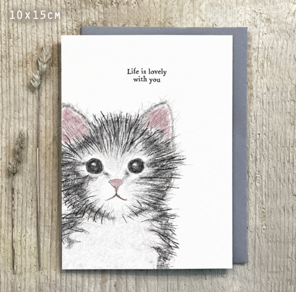 Life Is Lovely With You' Cat Card