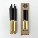 Black & Gold Dip Dyed Dinner Candles