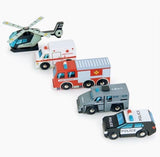 Emergency Vehicles Wooden Toys - Threadbear Design