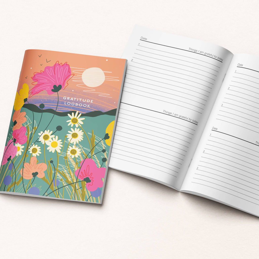 Gratitude Logbook by Onneke – Vibrant Wildflower Edition