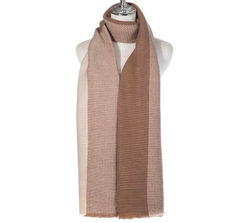 Two Tone Woven Wrap Scarf - Soft Gift for Her