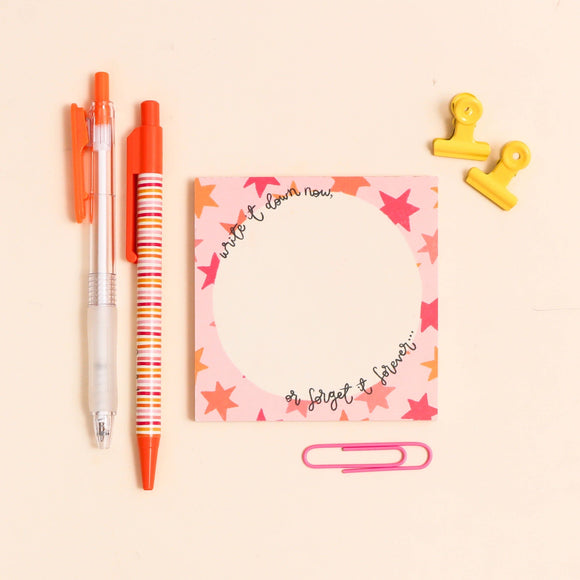 Memo pad - stars - write it down
