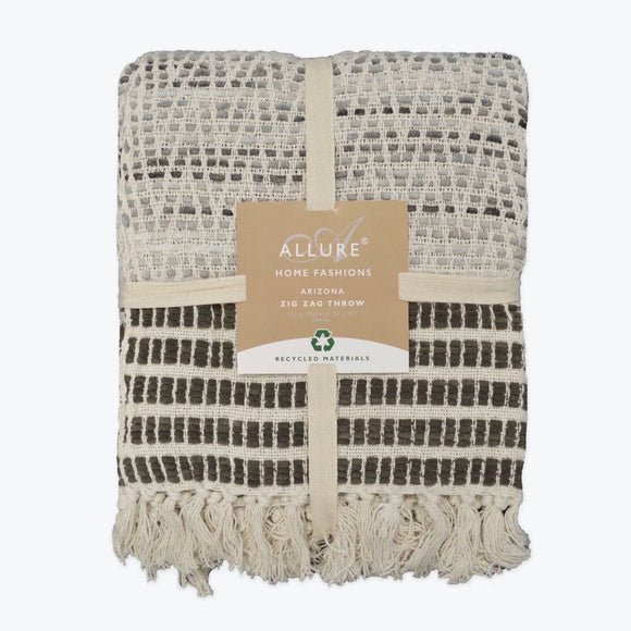 Arizona Zig Zag Heavyweight Herringbone Throw Blankets