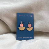 Lola Semi-Circle Stud Earrings - Gold