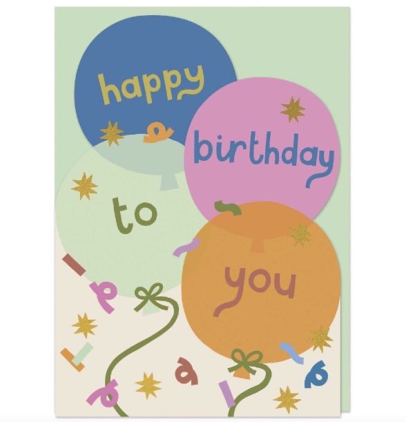Happy Birthday to you Balloons Card