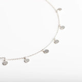 Silver Mini Hammered Disc Necklace