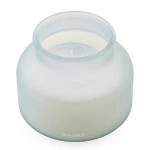 Large frosted candle sea salt scent 