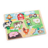 Childrens Farm Peg Wooden Puzzle