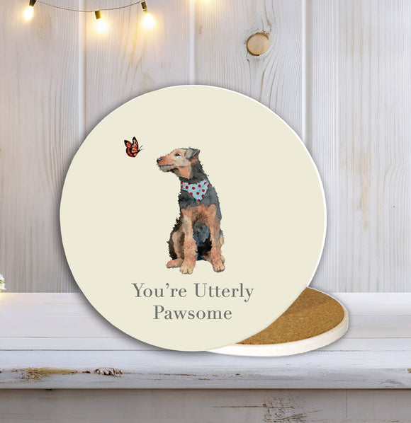 You’re Utterly Pawsome Ceramic Coaster - Friendship Gifts - Dog Gifts