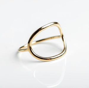 Gold Open Circle Ring