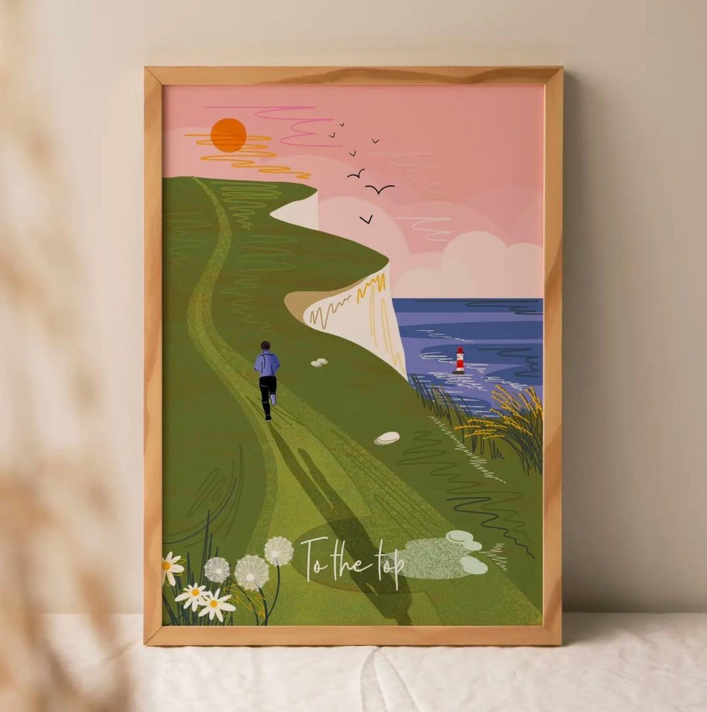 Outdoor coastal runner print A4