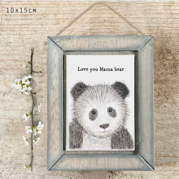 Mama bear love you wooden hanging frame east of india