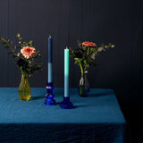 Small Cobalt Blue Glass Candle Holder