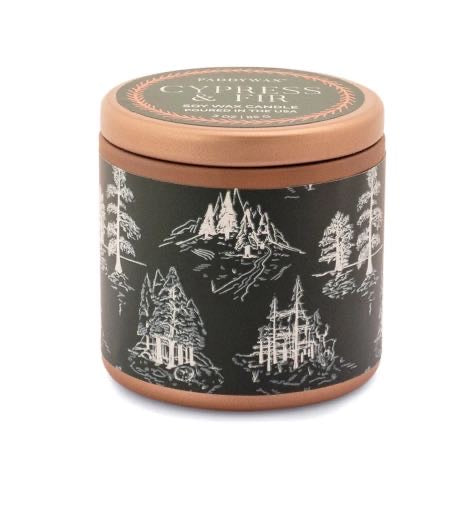 CYPRESS & FIR COPPER TIN CANDLE