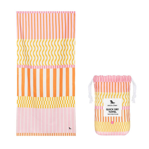 Dock & Bay Quick Dry Towels - Lemonade Waves