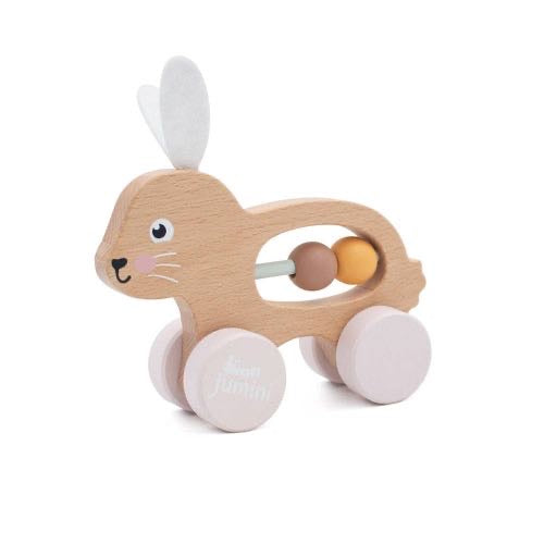 JUMINI Bunny Push Along Wooden Baby Toy