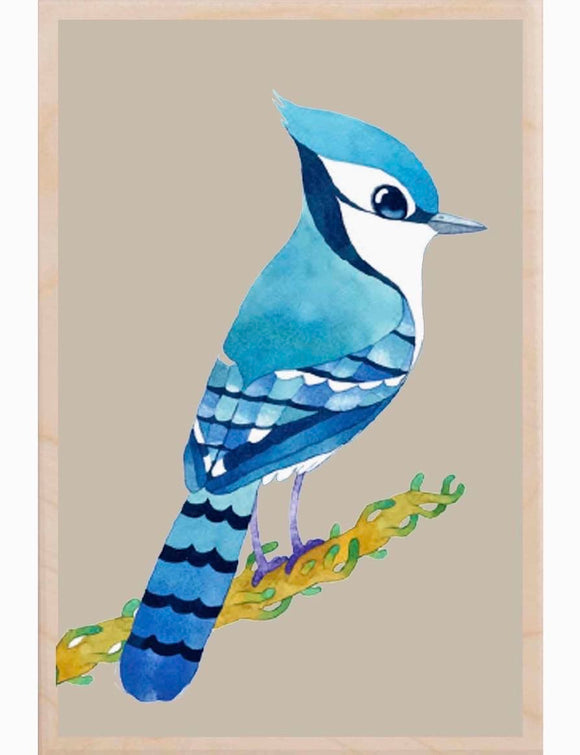 Blue Jay Wooden Postcard - The Wooden Postcard Company