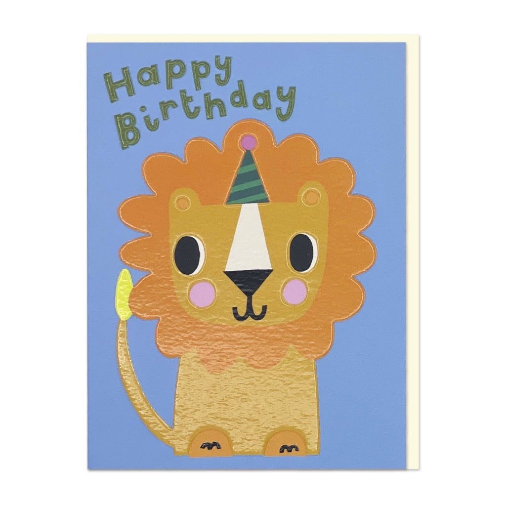 Happy Birthday Lion Greeting Card
