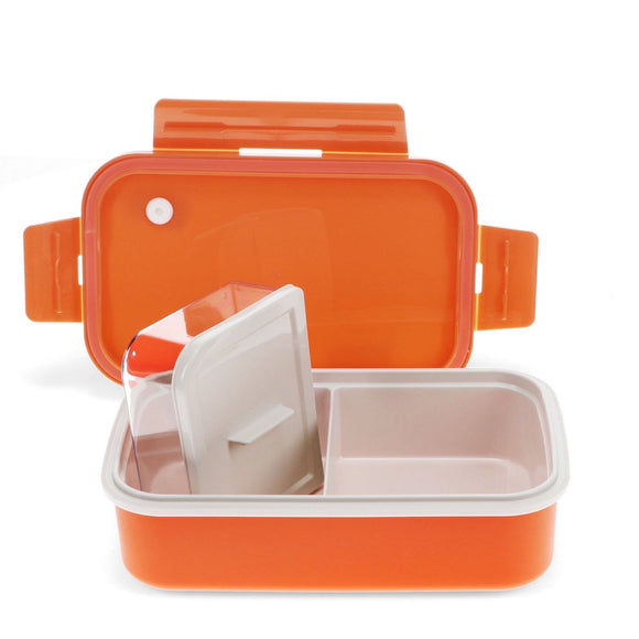 Double Wall Lunch Box With Divider - Orange - Rex London