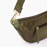 Modern Nylon Sling Crossbody Bag – Khaki