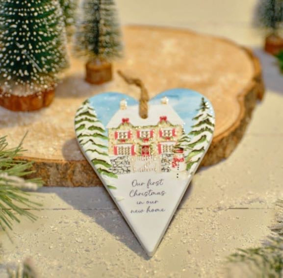Our First Christmas In Our New Home Heart Hanger