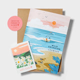Wild swimming logbook into the sea - sea swimming notebook Journal