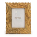 Mango wood etched line photo frame 