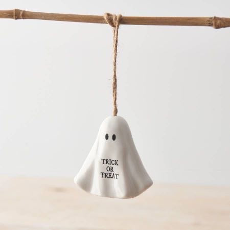 Trick or treat hanging ghost decoration 