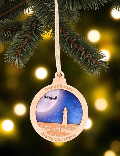 Donaghadee Wooden Christmas Bauble