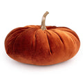 Velour Pumpkin Cushion - Terracotta