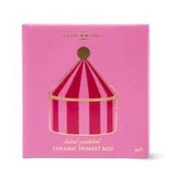 Hand Painted Ceramic Trinket Box – Pink & Red Circus Tent