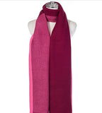 Cherry Pink Block Coloured Winter Scarf
