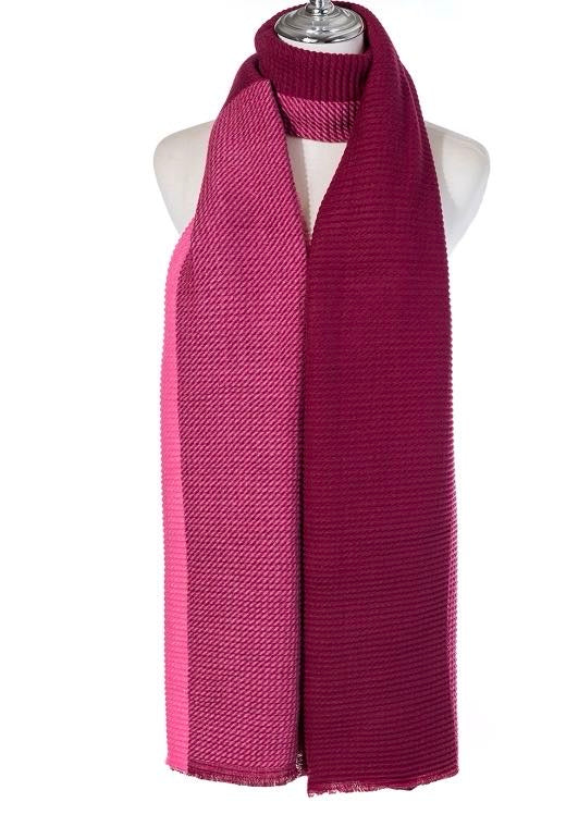 Two Tone Woven Wrap Scarf - Soft Gift for Her