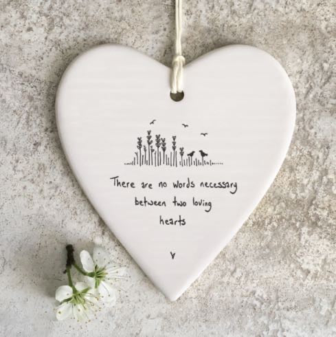 ‘There Are No Words Neccessary' Hanging Heart- East Of India