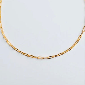 Gold Paperclip Chain Necklace