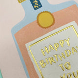 'Happy Birthday to You' Card - Pink Gin Bottle