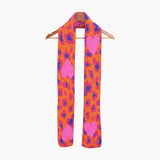 Pink Leopard and Hearts Heavyweight Scarf
