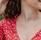 Silver Interlinked Circle Necklace