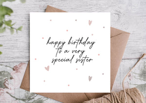 Sister birthday card