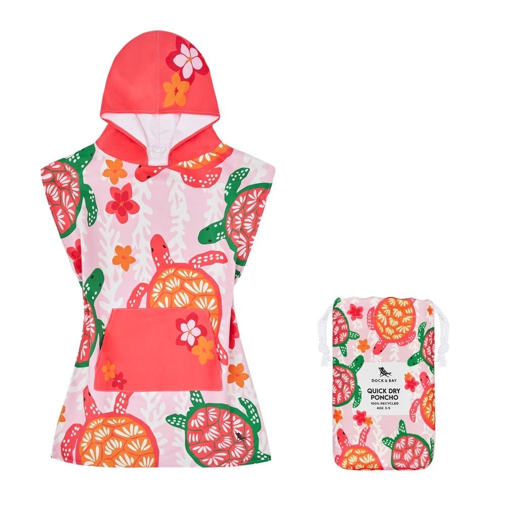 Dock & Bay Kids Poncho - Kids - Turtley Tropical