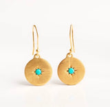 Gold Turquoise Boho Earrings