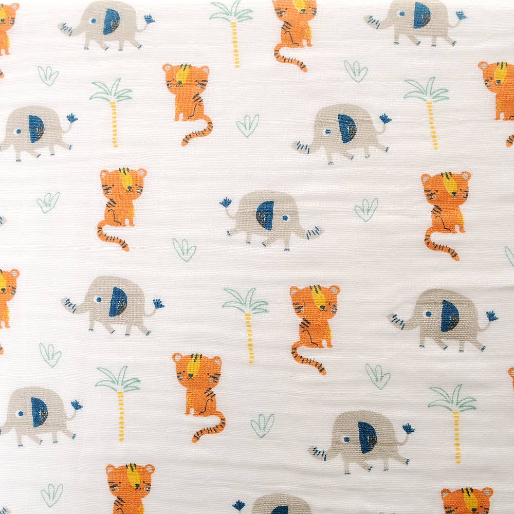 Ziggle Muslin Squares Pack of 3 — Jungle Safari Baby Gift