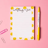 A6 notepad - everything is fine by Oh Laura