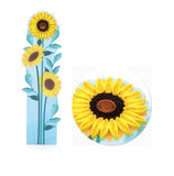 Sunflower origamo 3D bookmark