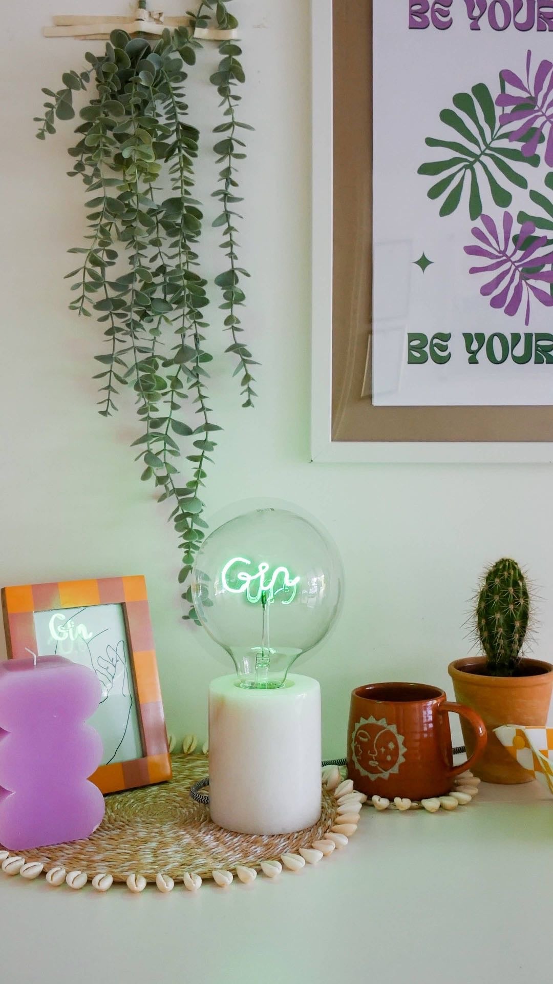 Gin LED Text Light Bulbs- Screw Down