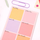 A5 notepad - daily planner - pastel